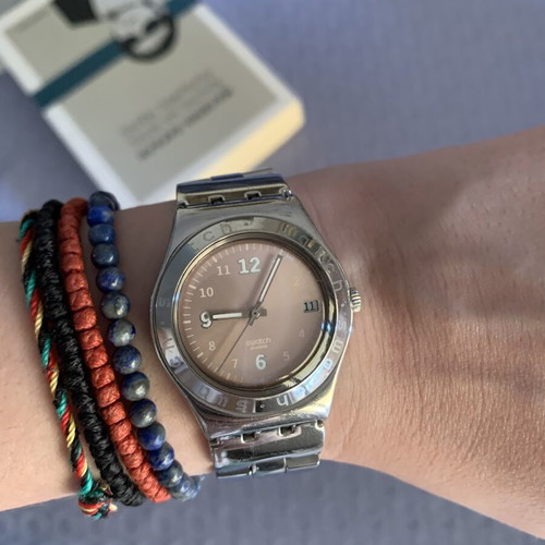 Swatch Irony Big Sundown Pink women's watch used