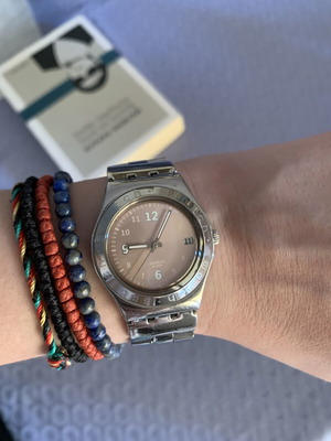 Swatch Irony Big Sundown Pink women's watch used