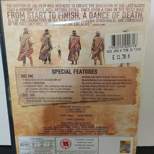 Once Upon a Time in the West DVD new, 2-disc special collector's edition with Greek subtitles