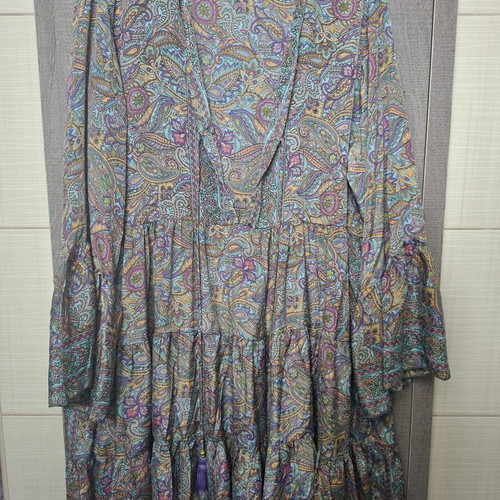 Boho dress with unique sleeves new, multicolor