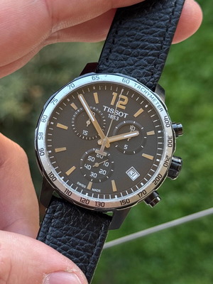 Tissot Quickster Chronograph men's stainless steel 42mm like new