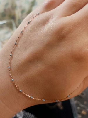 Anklet silver gold plated like new