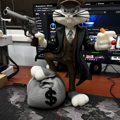 Bugs Bunny Mafia Style Figure 50cm New