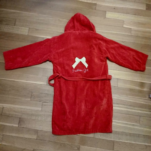 Red bathrobe for girls No10, Nima