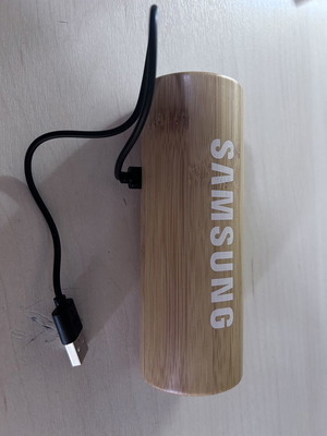 Samsung Portable Bluetooth Speaker like new with bamboo finish and USB port