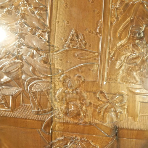 Soga Christmas platter unused with embossed designs