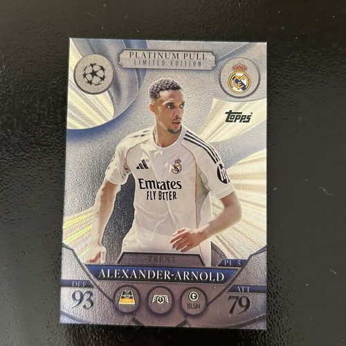 Trent Alexander-Arnold Platinum Pull like new from Topps Match Attax 2024/25