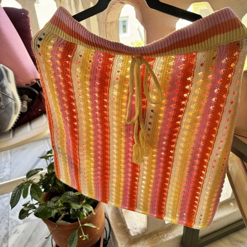 Mango summer skirt, 100% recycled cotton, never worn