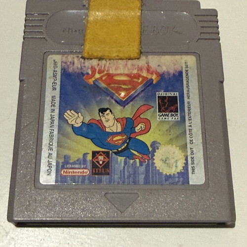Superman Game Boy cartridge used for Nintendo