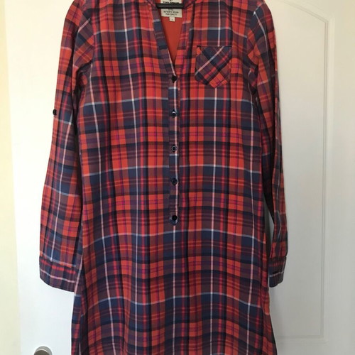 Tom Tailor long checkered shirt like new, size M