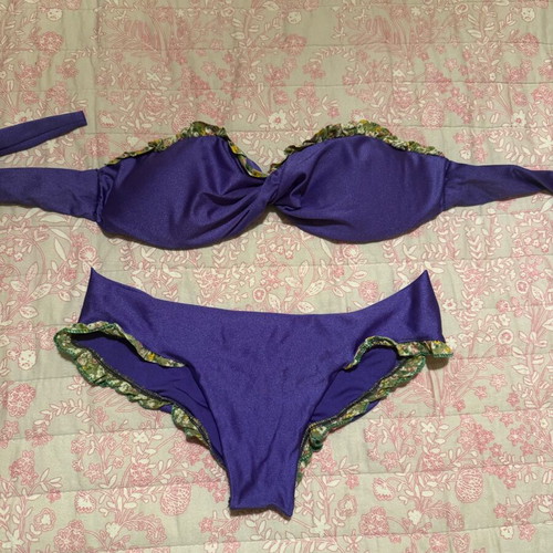 Madame Shou Shou seamless swimsuit like new, purple, petite size S