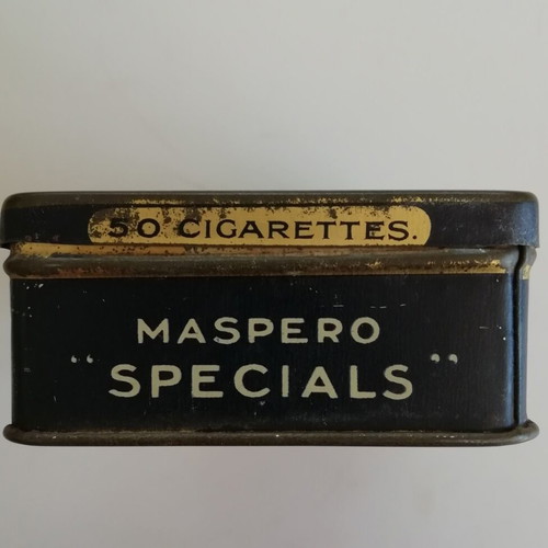 Maspero Freres metal cigarette box used vintage
