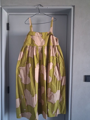 We Are Olive Green and Dusty Pink Printed Midi Maxi Dress like new
