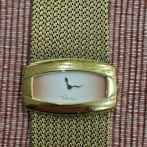 Roberto Cavalli wristwatch used, women's gold color, functional