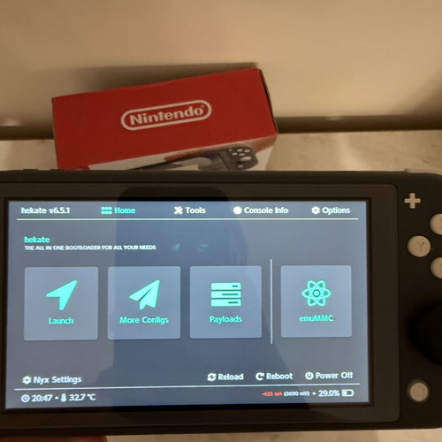 Nintendo Switch Lite like new with dual boot and 256GB memory