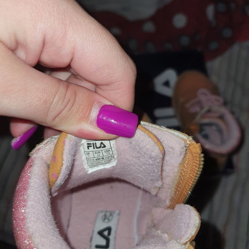 Fila kids boots size 24 like new, brown and pink