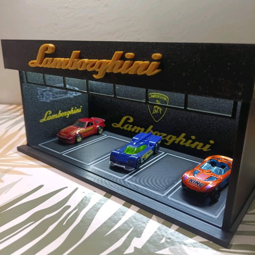 Lamborghini Parking Diorama 1:64 New Illuminated