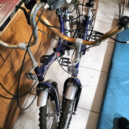 Folding bicycles used, 20 inch wheels, 6 speeds, blue, pack of 2