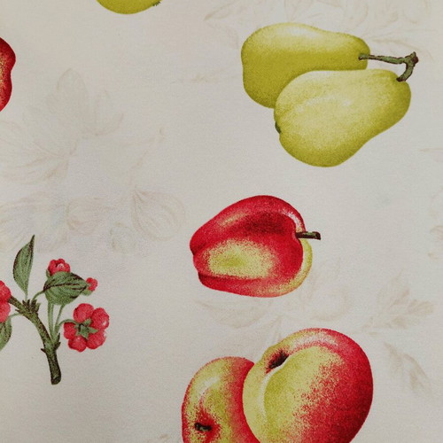 Curtain 6.8m fruit pattern opaque beige, height 3m, new