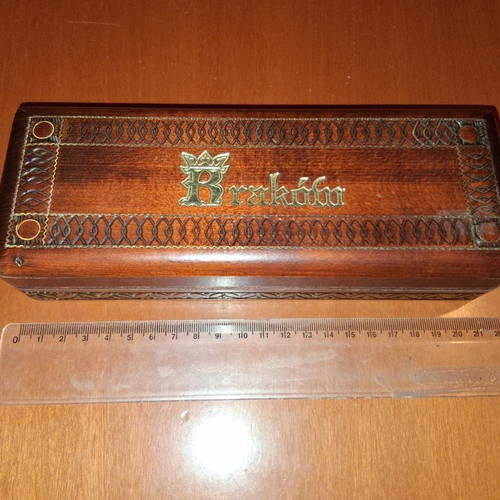Carved wooden jewelry box new