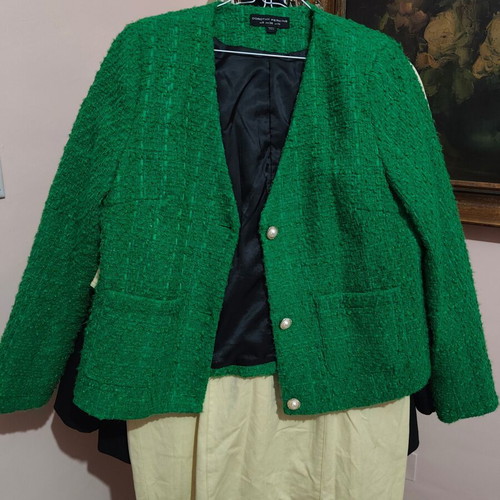 Dorothy Perkins green jacket with gold buttons, size M