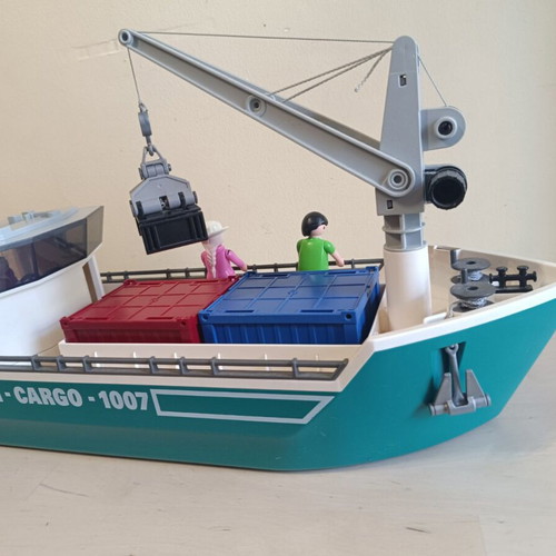 Playmobil Cargo Ship used, floats on water