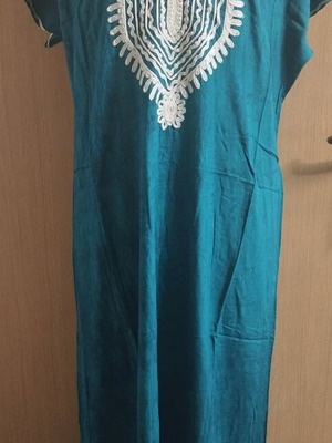 Long dress from Morocco like new, green