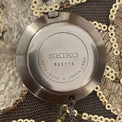 Seiko 6602-9010 vintage mechanical pocket watch, 1969