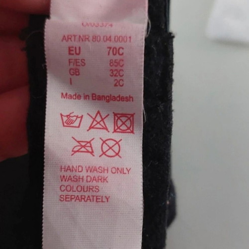 Set of 5 branded cotton T-shirt bras like new, sizes 70B-75C