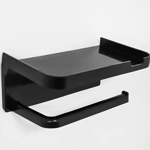 Self-adhesive toilet paper holder with phone shelf new