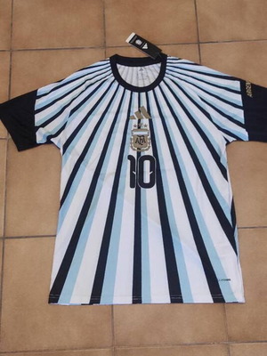 Argentina 26 Home Pre-Match Jersey with Messi 10, adidas