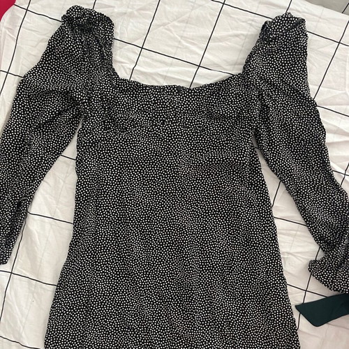 Zara mini dress like new, black and white, size L