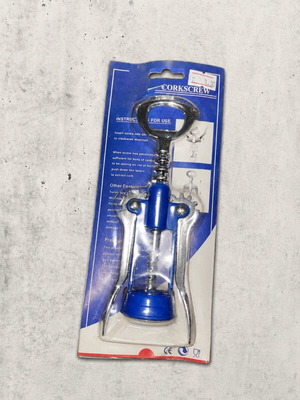 Wine wing corkscrew with opener handle, pack of 4