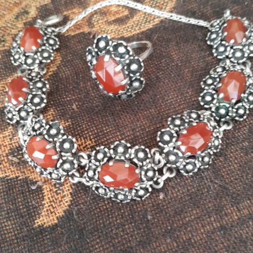 Vintage bracelet and ring set used