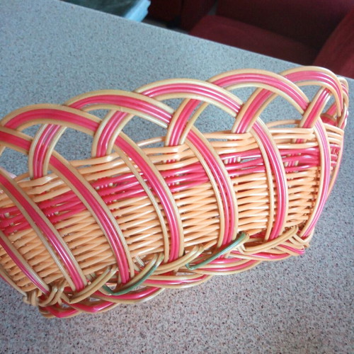 Plastic bread basket yellow and red