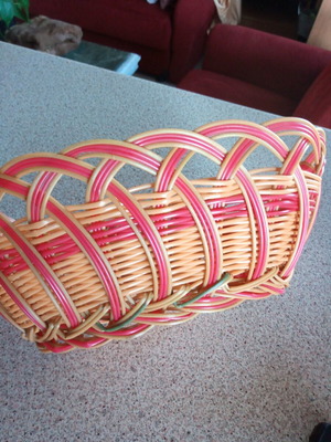 Plastic bread basket yellow and red