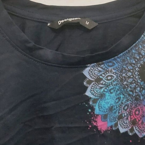 Desigual blouse medium size like new, black with design
