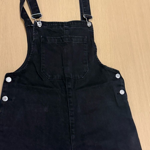Black denim jean overalls Mango new, size XS