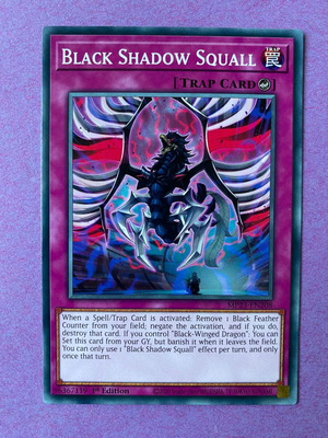 Black Shadow Squall Yu-Gi-Oh! Card 1st Edition Near Mint