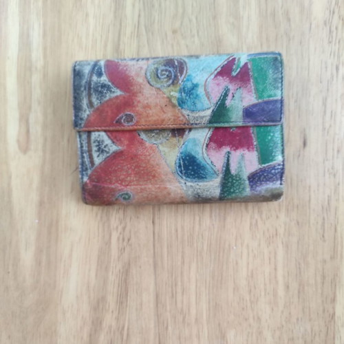 Wallet colorful leather used