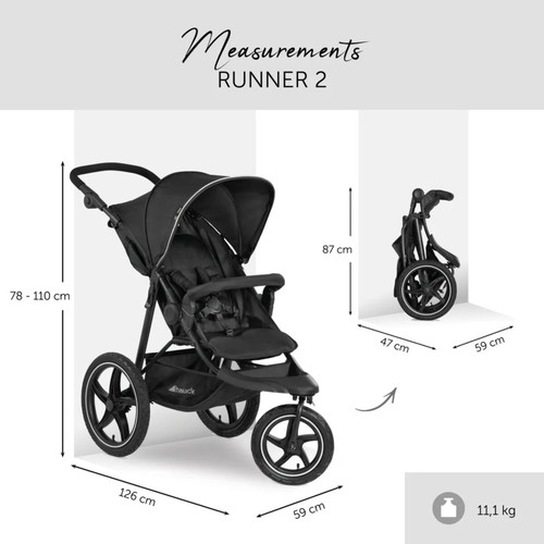 Hauck Runner 2 stroller like new with spare inner tubes gift