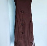 Τούλινο φόρεμα Fransa σαν καινούργιο, XL-XXL, σκούρο σοκολατί με χάντρες και παγιέτες