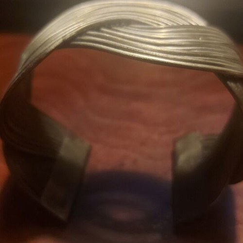 Steel Handmade Bracelet like new, silver and gray, unbendable