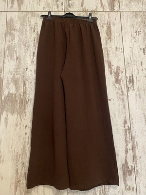Shein Chocolate Brown Wide-Leg Trousers Petite M