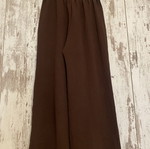 Shein Chocolate Brown Wide-Leg Trousers Petite M