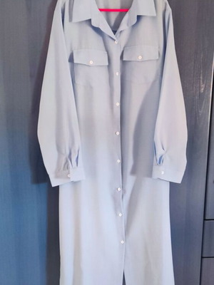 Shein Maxi Blue Shirt Curve Size 3X like new, beach cover-up