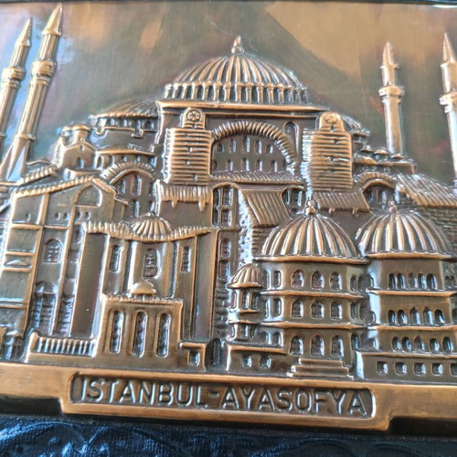 Photo Album from Constantinople with Embossed Copper Cover, New
