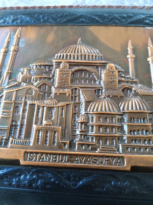 Photo Album from Constantinople with Embossed Copper Cover, New