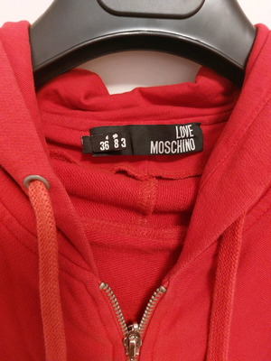 Love Moschino φούτερ ζακέτα σαν καινούργιο, κόκκινο