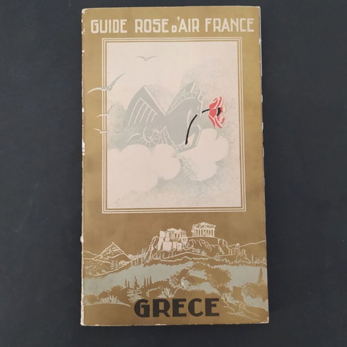 Guide Rose d'Air France 1956 Greece travel guide by Roger Tourte